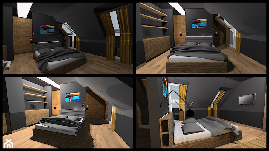 wnętrza mieszakalne - Sypialnia, styl nowoczesny - zdjęcie od AMPaszkowska projektowanie wnętrz