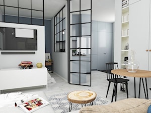 Projekt mieszkania na mokotowie - Salon, styl skandynawski - zdjęcie od Anna M. Pawłowicz Architektura Wnętrz