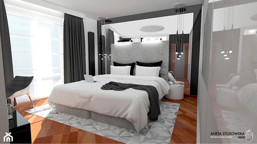 Sypialnia, styl nowoczesny - zdjęcie od WNĘTRZNOŚCI Projektowanie wnętrz Aneta Stokowska