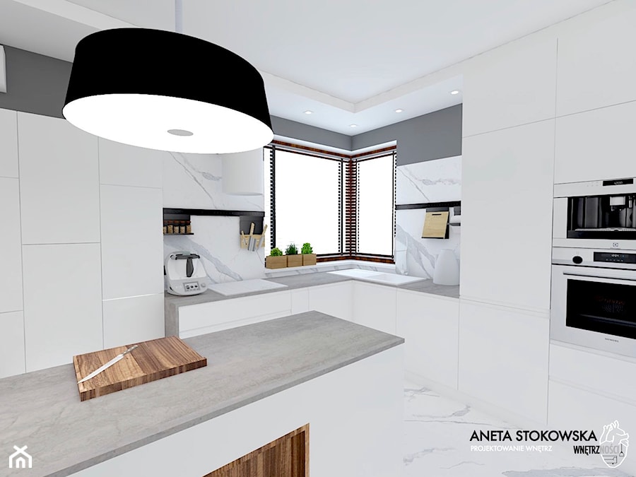 WAWER - Kuchnia, styl nowoczesny - zdjęcie od WNĘTRZNOŚCI Projektowanie wnętrz Aneta Stokowska
