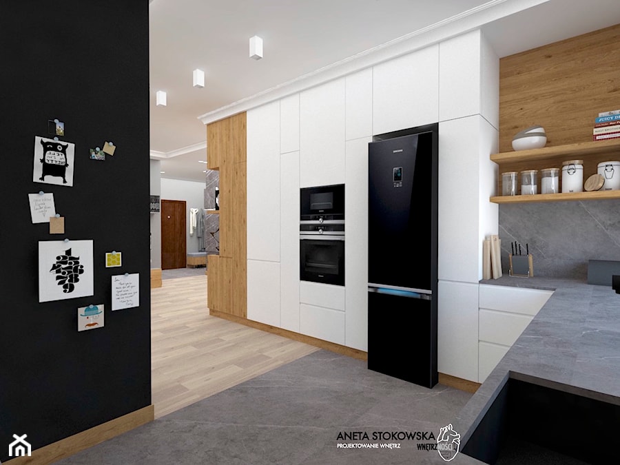 Apartament w Otwocku - Kuchnia, styl nowoczesny - zdjęcie od WNĘTRZNOŚCI Projektowanie wnętrz Aneta Stokowska