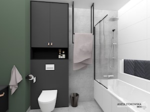 ŻOLIBORZ GREEN - Mała bez okna łazienka - zdjęcie od WNĘTRZNOŚCI Projektowanie wnętrz Aneta Stokowska