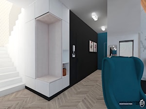 Madison Apartments Warszawa Żoliborz - Hol / przedpokój, styl nowoczesny - zdjęcie od WNĘTRZNOŚCI Projektowanie wnętrz Aneta Stokowska