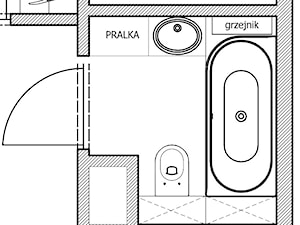 Łazienka OAK&GREEN 4m2 - Łazienka, styl minimalistyczny - zdjęcie od WNĘTRZNOŚCI Projektowanie wnętrz Aneta Stokowska