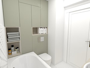 Łazienka OAK&GREEN 4m2 - Mała bez okna łazienka, styl nowoczesny - zdjęcie od WNĘTRZNOŚCI Projektowanie wnętrz Aneta Stokowska