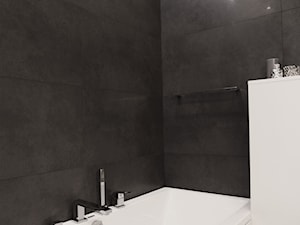 ŻOLIBORZ ARTYSTYCZNY mieszkanie 80m2 - Mała na poddaszu bez okna łazienka, styl nowoczesny - zdjęcie od WNĘTRZNOŚCI Projektowanie wnętrz Aneta Stokowska