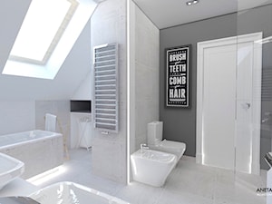 Łazienka w bieli - Łazienka, styl nowoczesny - zdjęcie od WNĘTRZNOŚCI Projektowanie wnętrz Aneta Stokowska