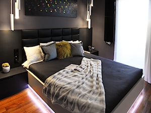 ŻOLIBORZ ARTYSTYCZNY mieszkanie 80m2 - Sypialnia, styl nowoczesny - zdjęcie od WNĘTRZNOŚCI Projektowanie wnętrz Aneta Stokowska