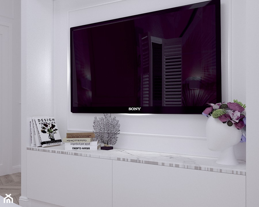 87 - Biała sypialnia, styl minimalistyczny - zdjęcie od MADA design