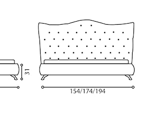 Łóżko Royal wymiary - zdjęcie od SypialniaPlus.pl