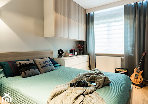 mieszkanie prywatne 60m2 - Rezydencja Daglezja - Toruń - Mała biała sypialnia, styl nowoczesny - zdjęcie od studio 1111
