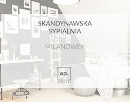 Sypialnia na poddaszu. - Średnia czarna szara sypialnia na poddaszu, styl skandynawski - zdjęcie od APkwadrat - Homebook