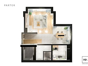 Dom jednorodzinny pod Warszawą - Salon, styl minimalistyczny - zdjęcie od APkwadrat