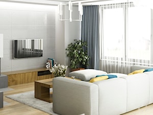 Dom jednorodzinny pod Warszawą - Mały biały salon, styl nowoczesny - zdjęcie od APkwadrat