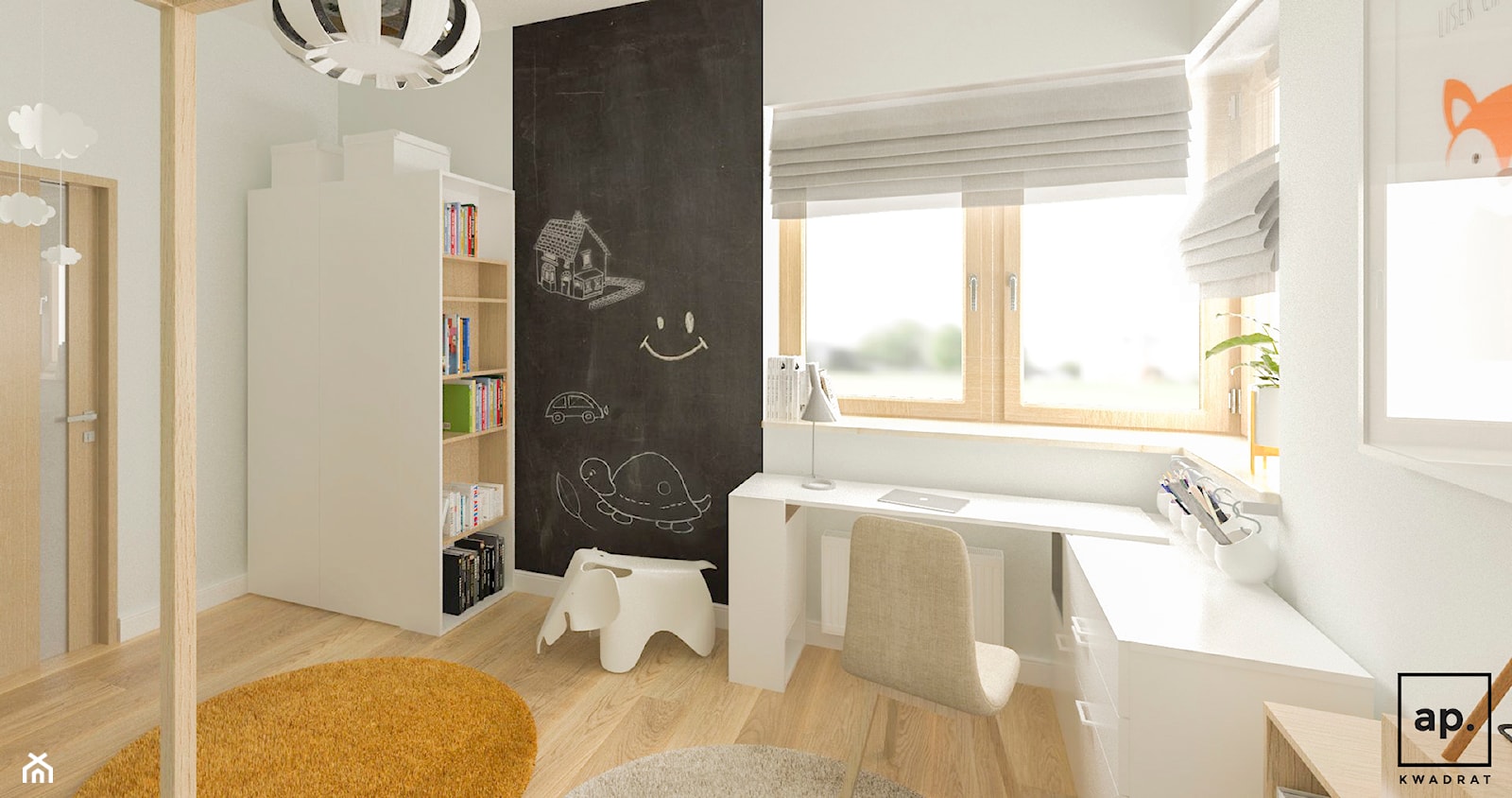 Pokoje dziecięce - Średni szary pokój dziecka dla nastolatka dla chłopca dla dziewczynki, styl nowoczesny - zdjęcie od APkwadrat - Homebook