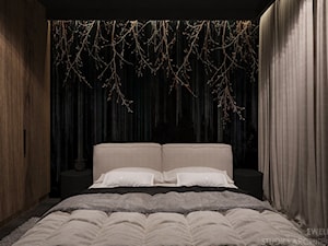 men's oasis - Mała czarna sypialnia - zdjęcie od mgr sztuki arch. wnętrz Ewelina Matysiak