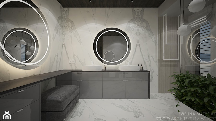 Space Gray - Łazienka, styl nowoczesny - zdjęcie od mgr sztuki arch. wnętrz Ewelina Bulińska