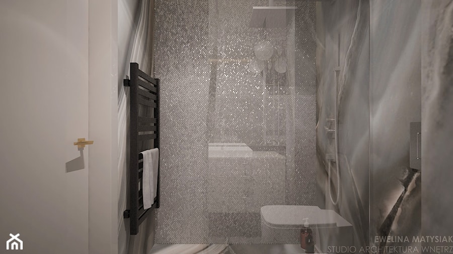 Perch Light - Średnia bez okna łazienka - zdjęcie od mgr sztuki arch. wnętrz Ewelina Matysiak