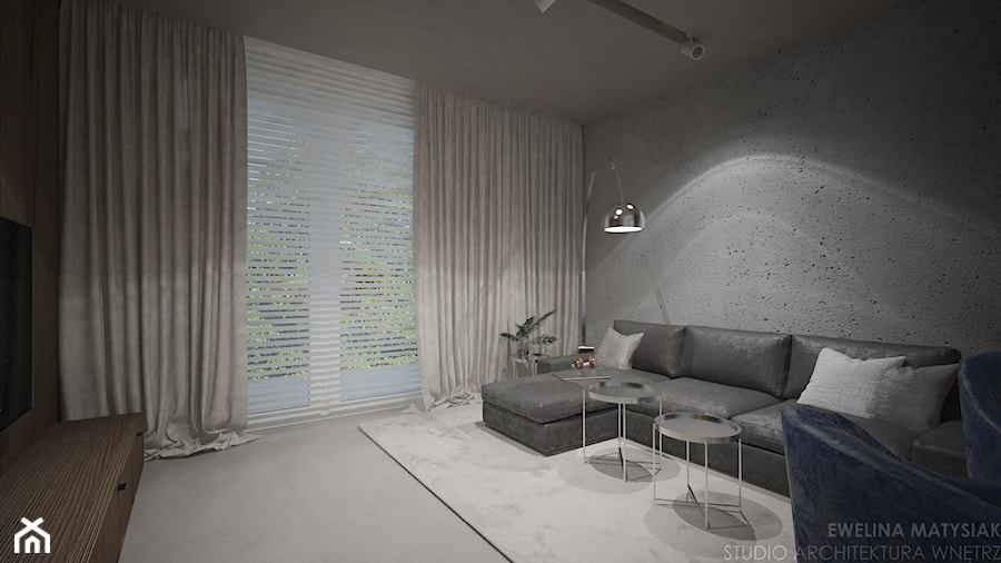 Mieszkanie w Warszawie - Salon, styl nowoczesny - zdjęcie od mgr sztuki arch. wnętrz Ewelina Matysiak
