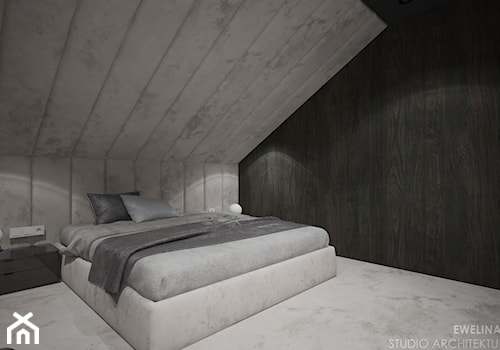 Space Gray - Sypialnia, styl nowoczesny - zdjęcie od mgr sztuki arch. wnętrz Ewelina Bulińska