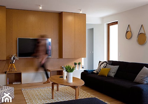 Apartament 160m2 - Średni biały salon, styl skandynawski - zdjęcie od Interno
