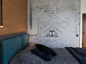 Atrium Park 110m2 - Średnia biała brązowa sypialnia, styl nowoczesny - zdjęcie od Interno