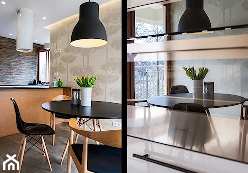 Apartament 160m2 - Średnia jadalnia w kuchni, styl skandynawski - zdjęcie od Interno