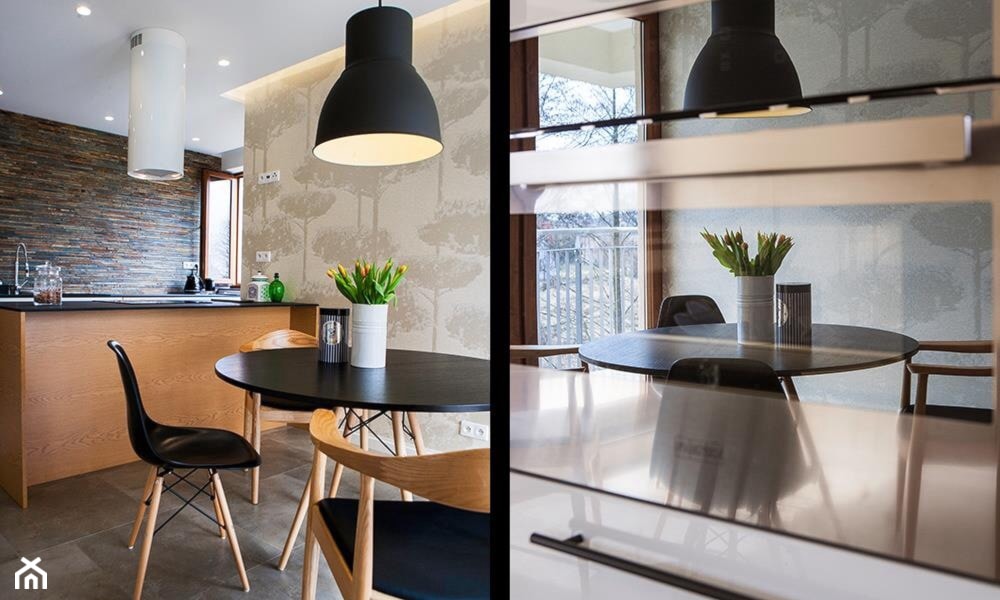 Apartament 160m2 - Średnia jadalnia w kuchni, styl skandynawski - zdjęcie od Interno - Homebook