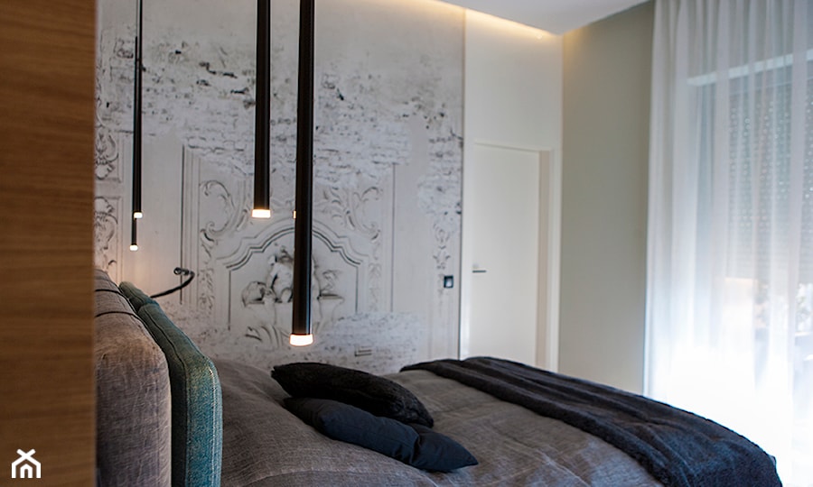 Atrium Park 110m2 - Średnia beżowa sypialnia, styl nowoczesny - zdjęcie od Interno