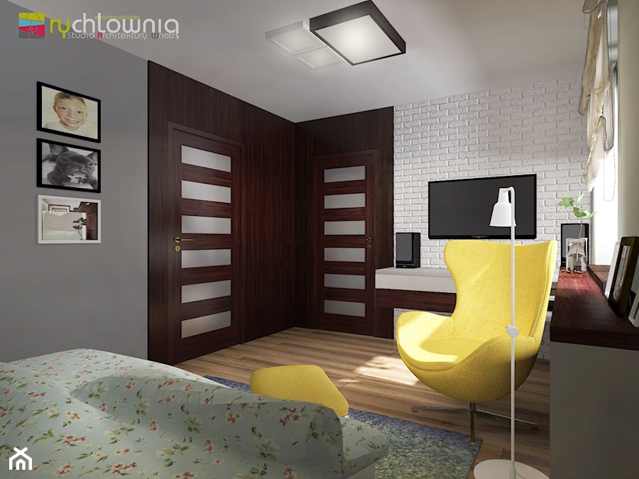 radosna sypialnia - zdjęcie od Studio Architektury Wnętrz "rychtownia"