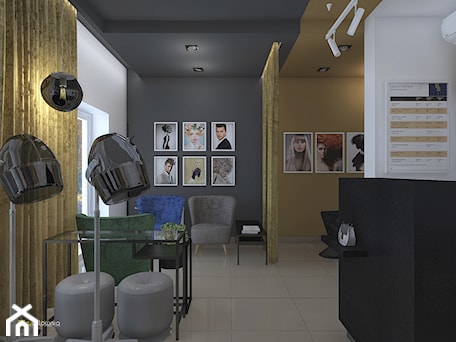 Aranżacje wnętrz - Wnętrza publiczne: Salon fryzjerski - Wadowice - Studio Architektury Wnętrz "rychtownia". Przeglądaj, dodawaj i zapisuj najlepsze zdjęcia, pomysły i inspiracje designerskie. W bazie mamy już prawie milion fotografii!