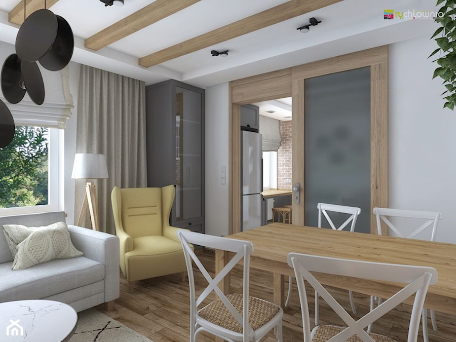 MIESZKANIE DLA DWOJGA - Salon, styl rustykalny - zdjęcie od Studio Architektury Wnętrz "rychtownia"