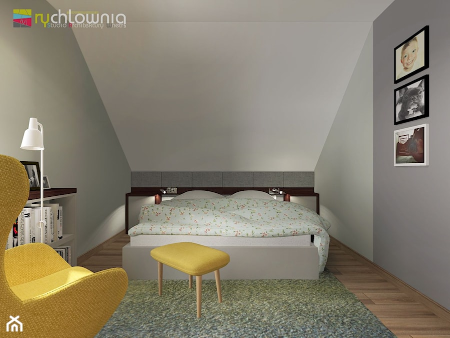 radosna sypialnia - zdjęcie od Studio Architektury Wnętrz "rychtownia"