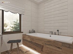 RETRO - Bujaków - Mała łazienka z oknem, styl rustykalny - zdjęcie od Studio Architektury Wnętrz "rychtownia"