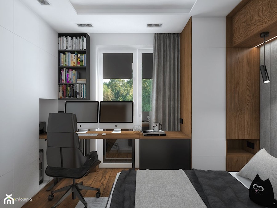 APARTAMENT W KRAKOWIE - Sypialnia, styl nowoczesny - zdjęcie od Studio Architektury Wnętrz "rychtownia"