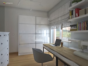 ODDECH TYŃCA - Średnie białe szare biuro, styl skandynawski - zdjęcie od Studio Architektury Wnętrz "rychtownia"