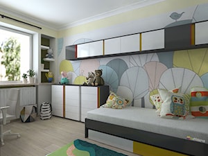 STARE z NOWYM przy Krakowskiej - Średni szary żółty pokój dziecka dla nastolatka dla chłopca, styl tradycyjny - zdjęcie od Studio Architektury Wnętrz "rychtownia"