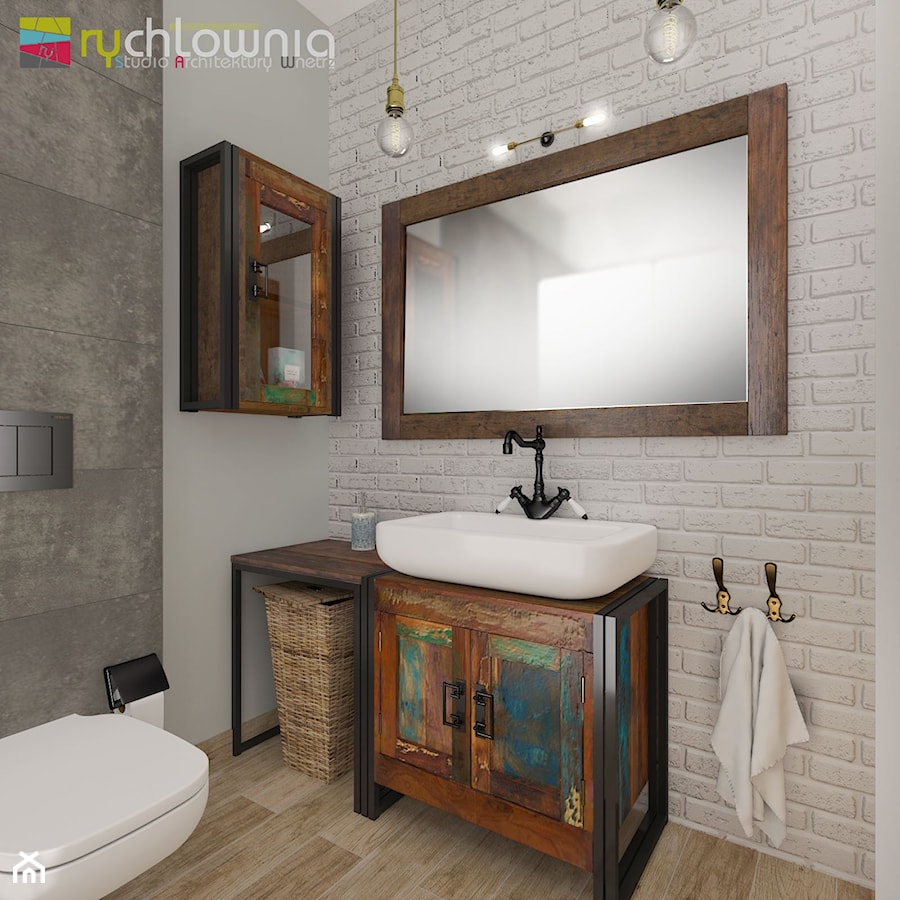 łazienka w stylu "soft loft" - zdjęcie od Studio Architektury Wnętrz "rychtownia"