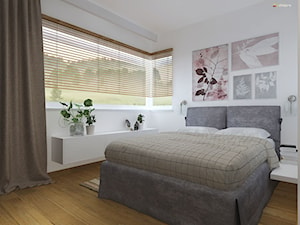 ROMANTYCZNE JAWORZE - Mała biała sypialnia, styl nowoczesny - zdjęcie od Studio Architektury Wnętrz "rychtownia"