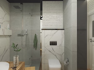 DĄBROWSKA BATHROOM - Mała bez okna łazienka, styl nowoczesny - zdjęcie od Studio Architektury Wnętrz "rychtownia"