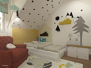 URODZAJNA - Średni beżowy biały pokój dziecka dla dziecka dla nastolatka dla chłopca dla dziewczynki, styl nowoczesny - zdjęcie od Studio Architektury Wnętrz "rychtownia"