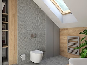 LUXURY BATH - Średnia na poddaszu łazienka z oknem, styl nowoczesny - zdjęcie od Studio Architektury Wnętrz "rychtownia"
