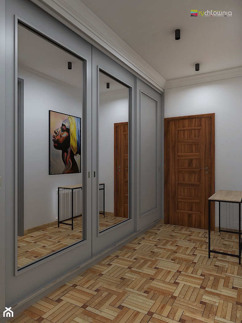 szafa z drzwiami przesuwnymi w garderobie - zdjęcie od Studio Architektury Wnętrz "rychtownia" - Homebook