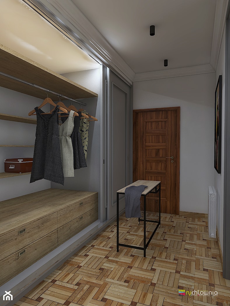 szafa z drzwiami przesuwnymi w garderobie - zdjęcie od Studio Architektury Wnętrz "rychtownia" - Homebook