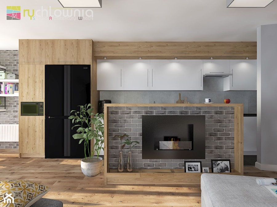 otwarta kuchnia w stylu "soft loft" - zdjęcie od Studio Architektury Wnętrz "rychtownia"