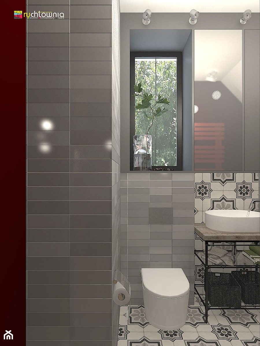 WEEKENDOWE PODDASZE PRZY UL. SOBIESKIEGO - Mała łazienka, styl glamour - zdjęcie od Studio Architektury Wnętrz "rychtownia"