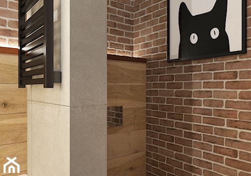 DĄBROWSKA BATHROOM - Mała z punktowym oświetleniem łazienka, styl nowoczesny - zdjęcie od Studio Architektury Wnętrz "rychtownia"