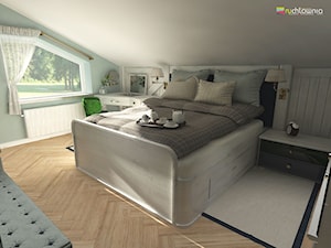 W CENTRUM STAREGO BIELSKA - Średnia szara sypialnia na poddaszu, styl vintage - zdjęcie od Studio Architektury Wnętrz "rychtownia"