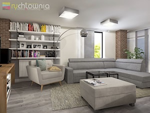 salon w stylu "soft loft" - zdjęcie od Studio Architektury Wnętrz "rychtownia"
