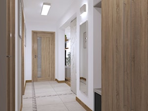 PASTELOWO - SŁONECZNE TARASY - Średni biały hol / przedpokój, styl nowoczesny - zdjęcie od Studio Architektury Wnętrz "rychtownia"